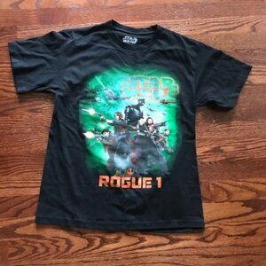 Youth Kids Boy Girl Star Wars Rogue One Movie Logo Graphic T-Shirt Tee Sz 14/16